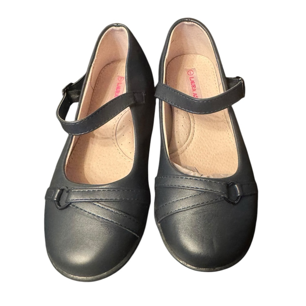 Laura Ashley Girls Navy Mary Jane Shoes size 3 - Picture 2 of 11